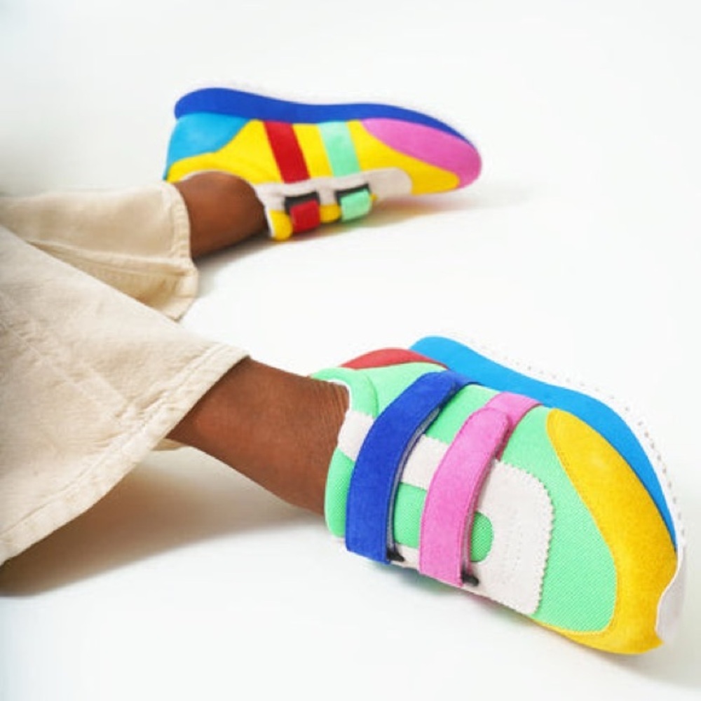 Colorful Charlotte Stone Velcro Sneakers